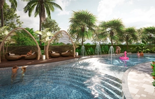 Tiện ích hồ bơi ngoài trời tại Capital Square Đà Nẵng – không gian nghỉ dưỡng chuẩn resort