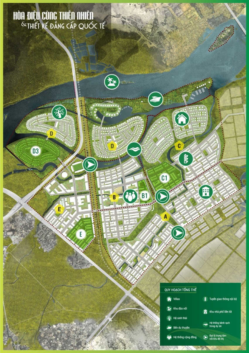 Bản đồ quy hoạch tổng thể khu đô thị Golden Hills Đà Nẵng bởi VinGroup